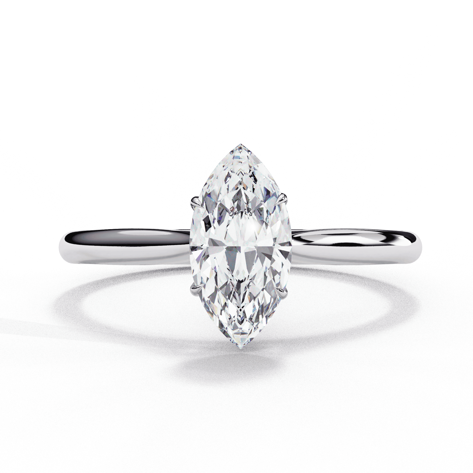 Classic Marquise Solitaire Diamond Engagement Ring